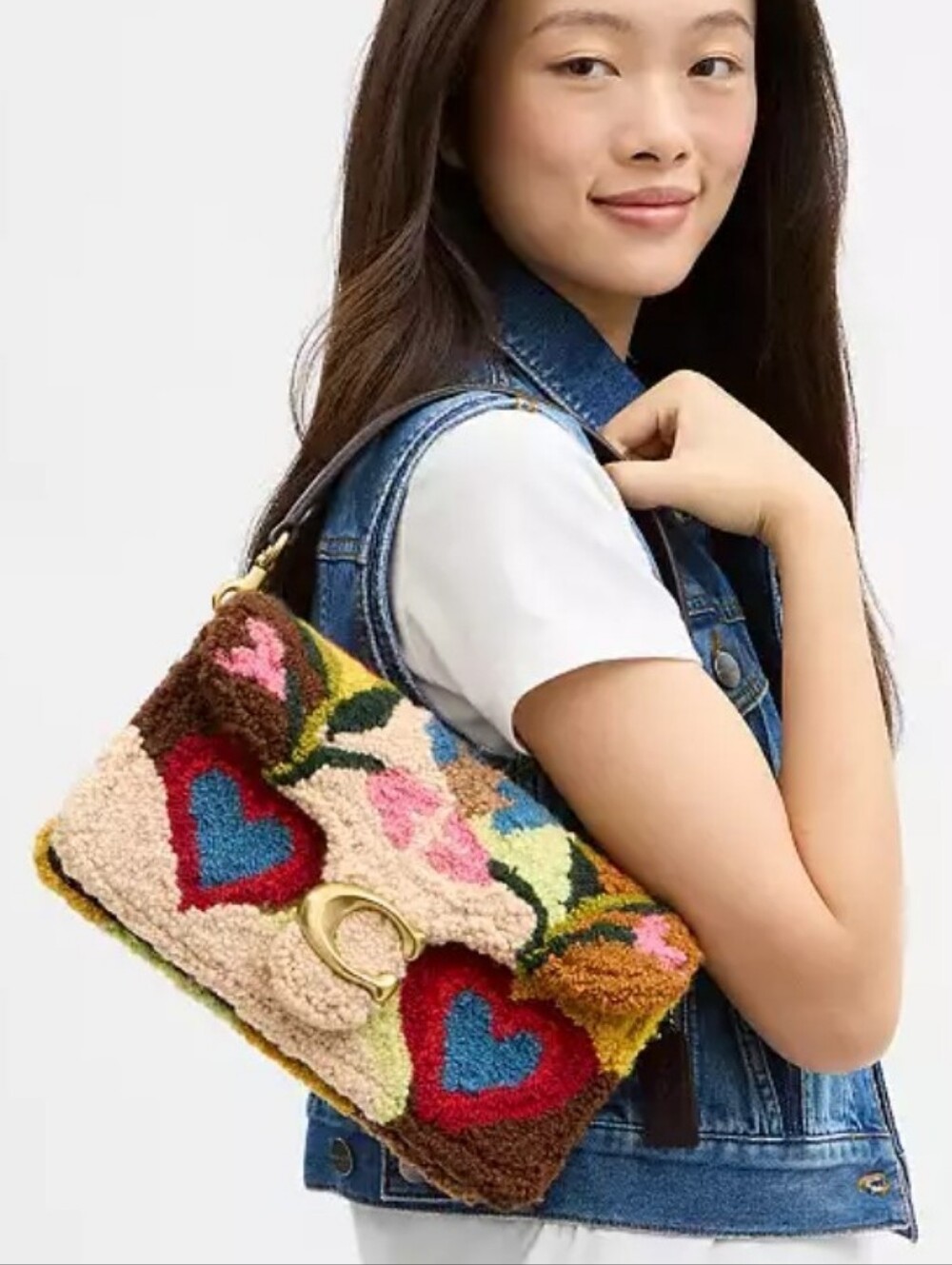 Coach Multicolor Tabby Heart Patch Shoulder Bag - Picture 8 of 10